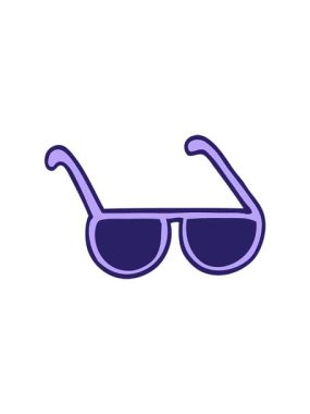 karikatür karalama güneş gözlüklerinin dönen hareketli animasyonu