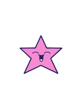 Bir yıldız balığının karikatürünün satış animasyonu