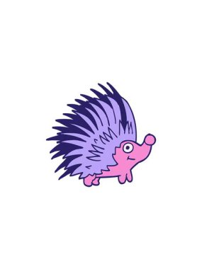 sales flash animation of cartoon doodle of spiky hedgehog