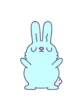 pixelize efekt çizgi film tavşan animasyonu