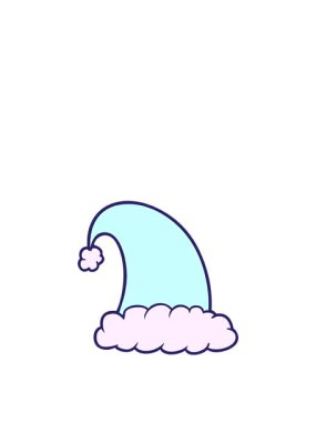 Bir karikatür Noel şapkasının hareketli animasyonu