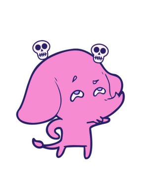 Hatırlayan bir filin çizgi filminin kafatası animasyonu