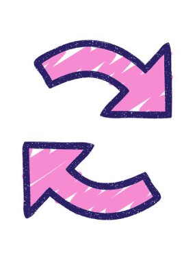 Geri Dönüşüm Okları Tebeşir Çiziminin ışık efekti canlandırması