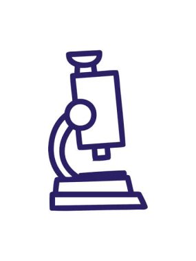 Mikroskop ve kaydırma sembolü simgesinin titreşimli animasyonu