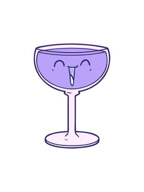 Bir bardak şarabın dizaynının canlandırma efektini piksel hale getir