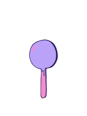 stretching up animation of cartoon lollipop image