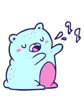 Şarkı söyleyen ayının hareketli animasyonu