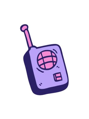 Karikatür karikatür karalama telsizinin hareketli animasyonu