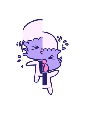 Garip uzaylının bölünmüş hareket animasyonu