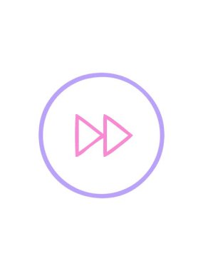 Bir ileri sarma simgesinin çizgi resmini çizerken hareket animasyonu