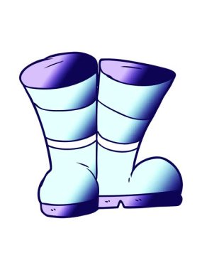 Wellington çizme çizgi filminin neon ışık efekti animasyonu