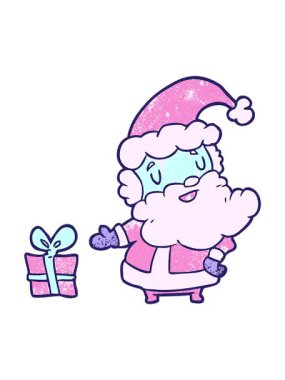 Şimdiki Noel Baba çizgi filminin dönen hareketli animasyonu