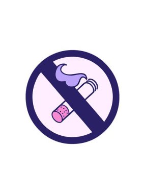 Sigara içilmeyen bir tabelanın tasarımı flaş animasyonu