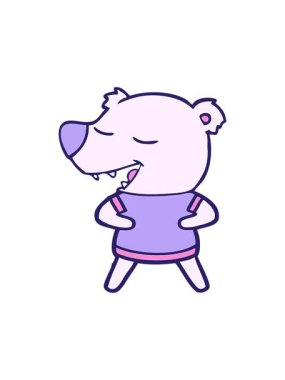 Kutup ayısı çizgi filminin basınçlı animasyonu