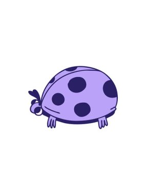 splitting effect animation of quirky cartoon ladybird