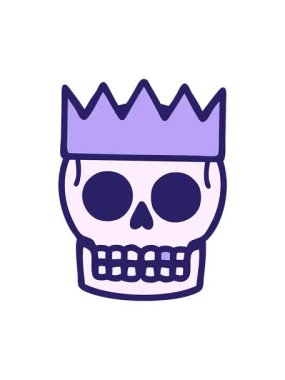 Bir kafatası ve taç görüntüsünün titreşimli hareketi