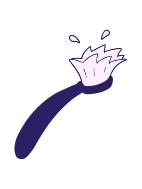 Karikatür diş fırçasının titreşimli hareketi