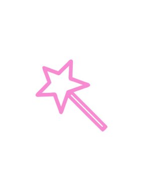 Sihirli değnek dizaynının yıldız patlaması etkisi animasyonu