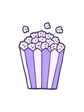 Titrek hareketli çizgi film animasyonu, karalama patlamış mısır.