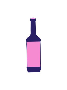 Garip bir şarap şişesinin hareketli animasyonu.