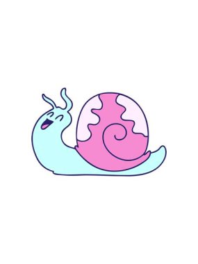 popping motion animation of quirky cartoon snail