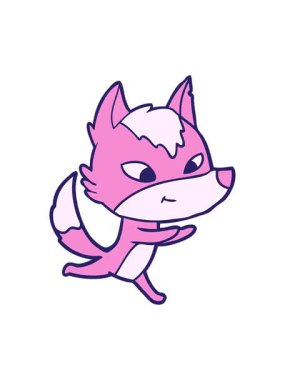 Dost canlısı kurt çizgi filminin canlandırma efektini görüntüle