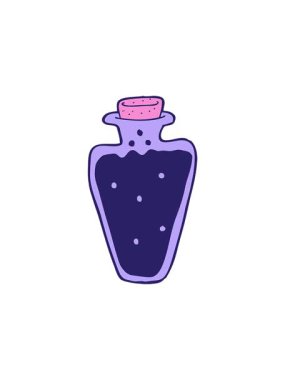 Çizgi film iksir illüstrasyonunun hareketli animasyonu