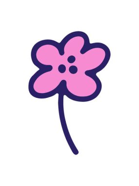 pixelize effect animation of simple flower image