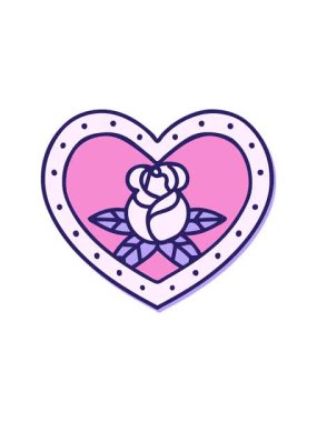 bob and pause animation of tattoo heart