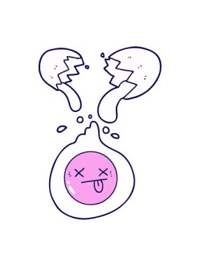 neon light effect animation of cracked egg