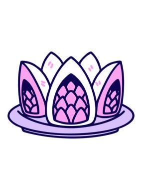 Brezilya usulü tavuk coxinha tabağın üzerindeki neon ışık efekti animasyonu