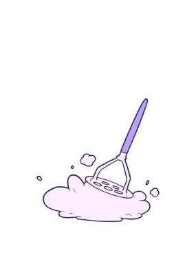 Çizgi film patates ezicisinin animasyonunu genişletiyor.