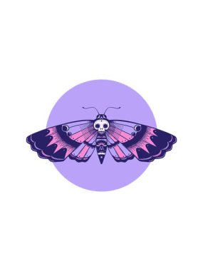 Ölüm baş güve tasarımının hareketli animasyonu