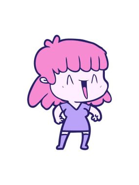 shaking motion animation of neon color palette cartoon woman