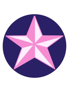 shine light effect animation of iconic neon tattoo style image of a star