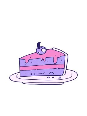 Garip çizgi film pastasının hareketli animasyonu