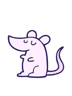 çizgi roman tarzı çizgi film faresinin hareketli animasyonu