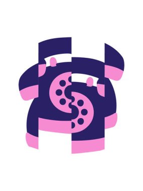 Eski tarz telefonun bölünmüş hareket animasyonu