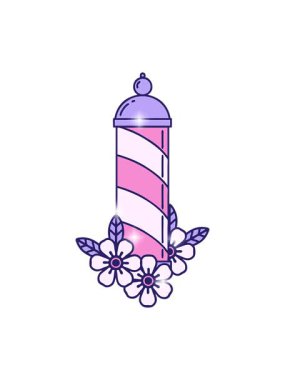 glitter effect animation of barbers pole design