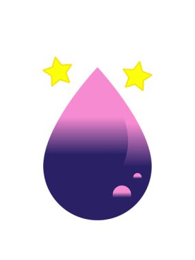 dönen yıldızlar kan damlası grafik çizim simgesi animasyonu