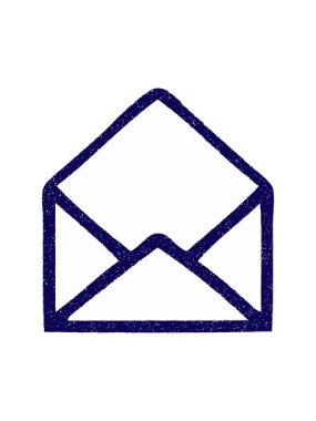 Açık Zarf Tebeşiri Çiziminin neon ışık efekti canlandırması