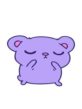 tatlı bir ayının serbest piyasa çiziminin hareketli animasyonu