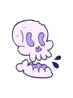 kafatası çiziminin basınçlı canlandırması