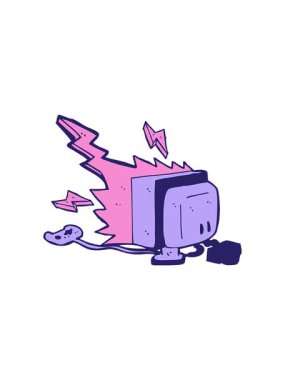 Çizgi film bilgisayar oyununun radyoaktif parlayan animasyonu