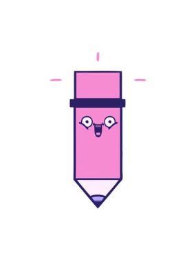 Bir kalemin gölgelendirilmiş karikatürünün titreyen hareketi