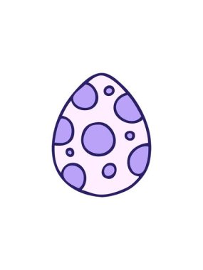 splitting effect animation of a hand drawn quirky cartoon easter egg