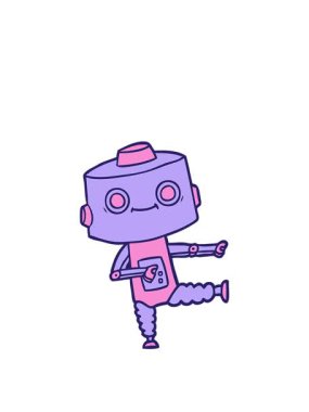 Çizgi film android karakterinin animasyonunu genişletiyor