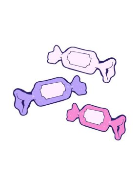 Şekere sarılmış çizgi filmin hareketli animasyonu