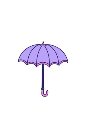 Şemsiye tasarımının geleneksel stiliyle dövmenin hareketli animasyonu