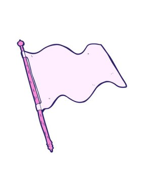 Dikkat çekici beyaz bayrak animasyonu